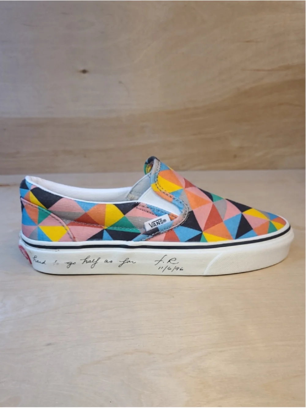 Vans X MoMA Classic Slip-On Size 3.5 M 5 W Multicolored Canvas Unisex Sneakers